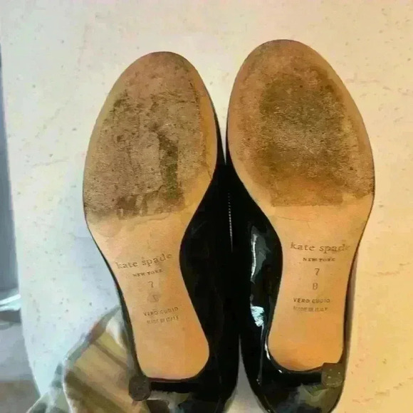 Kate Spade Womens Black‎ Patent Leather Pumps 2.75" Heel Size 7 - Picture 5 of 5